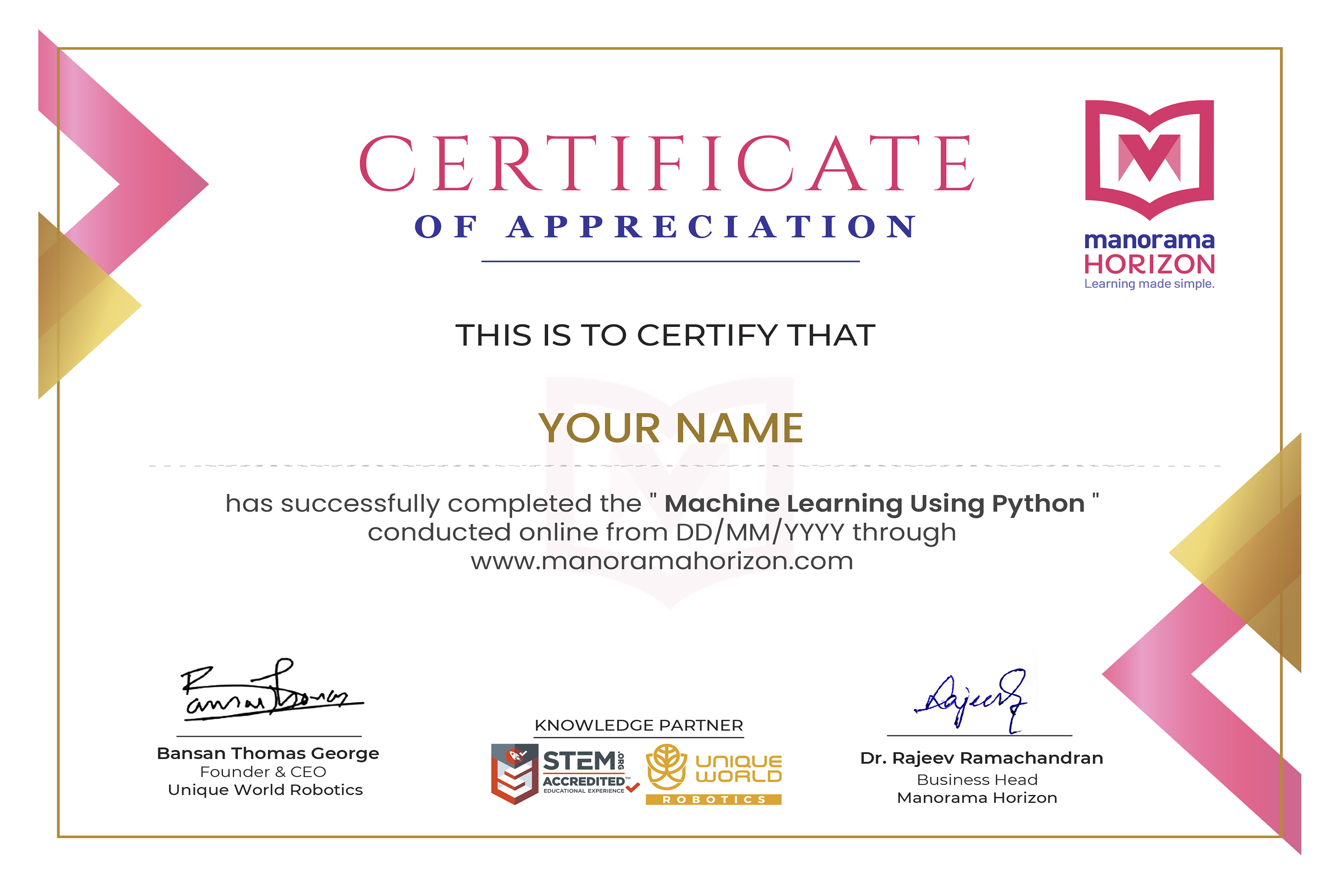Machine Learning Using Python | Online Course
